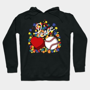 Peace Love Baseball Hoodie